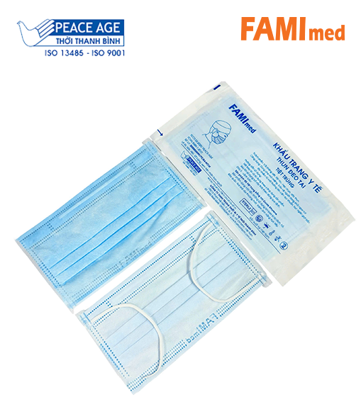 Khẩu trang y tế FAMImed thun đeo tai 3 lớp